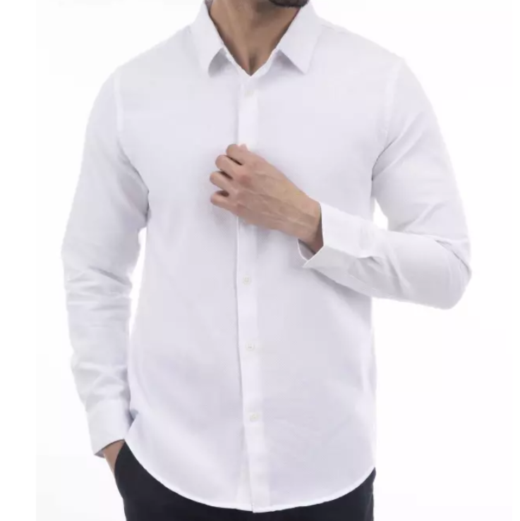 پیراهن آستین بلند سفید مردانه