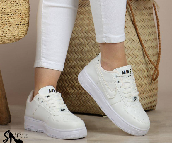 کفش کتونی سفید زنانه مناسب انواع استایل خیابانی و کژوال